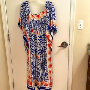 Farm Rio Afternoon Breeze Caftan Midi Dress